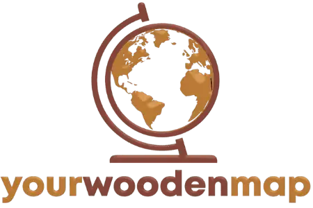 Your wooden map logo